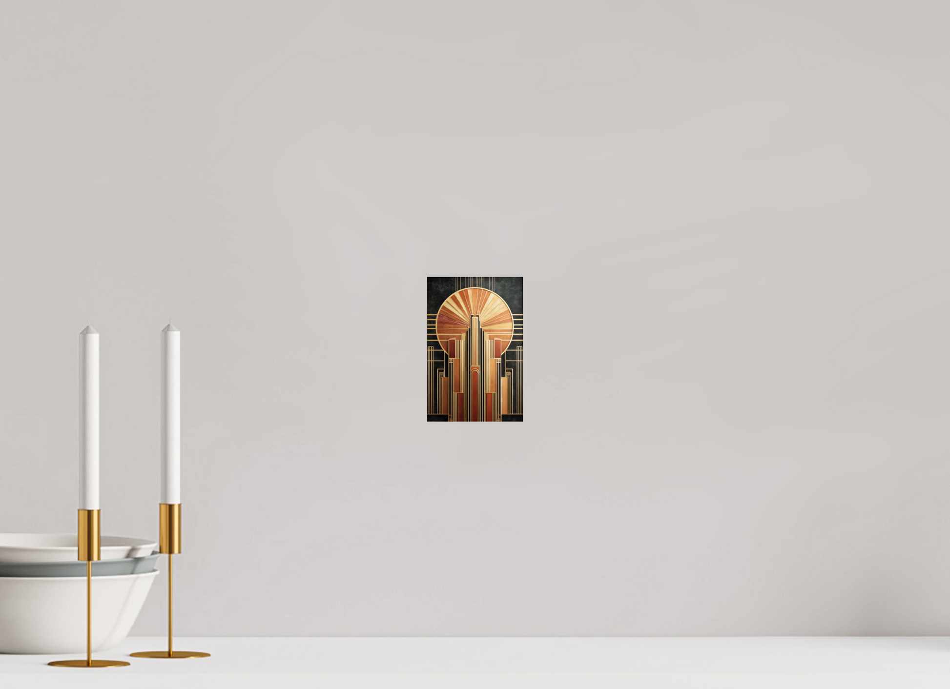 4 x 6.1″, Fine Art Print On Aluminum Dibond Art Deco City 2