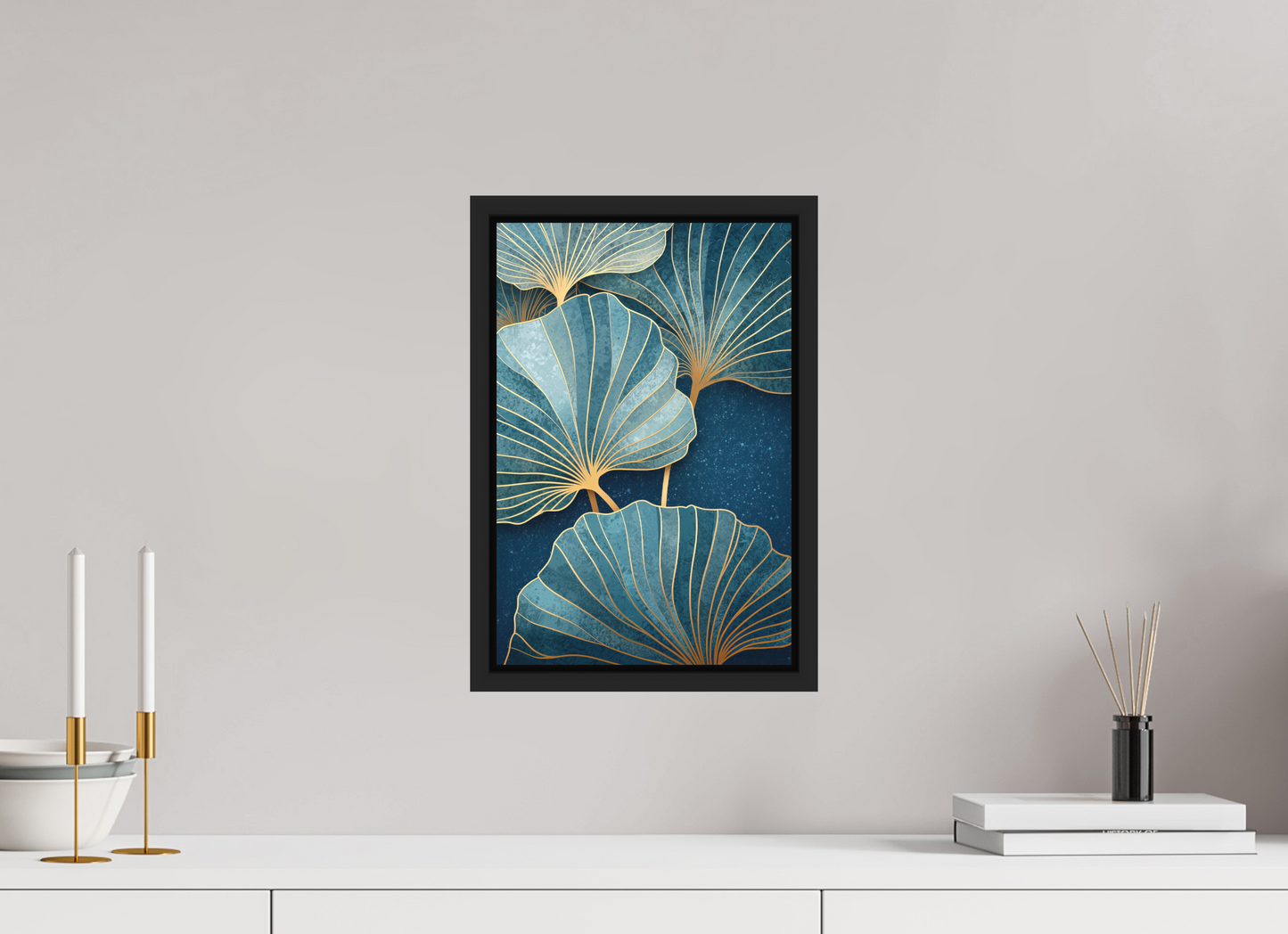 10 x 15″, Photo Print on Aluminum Backing with boarder Art Deco Flowers 2