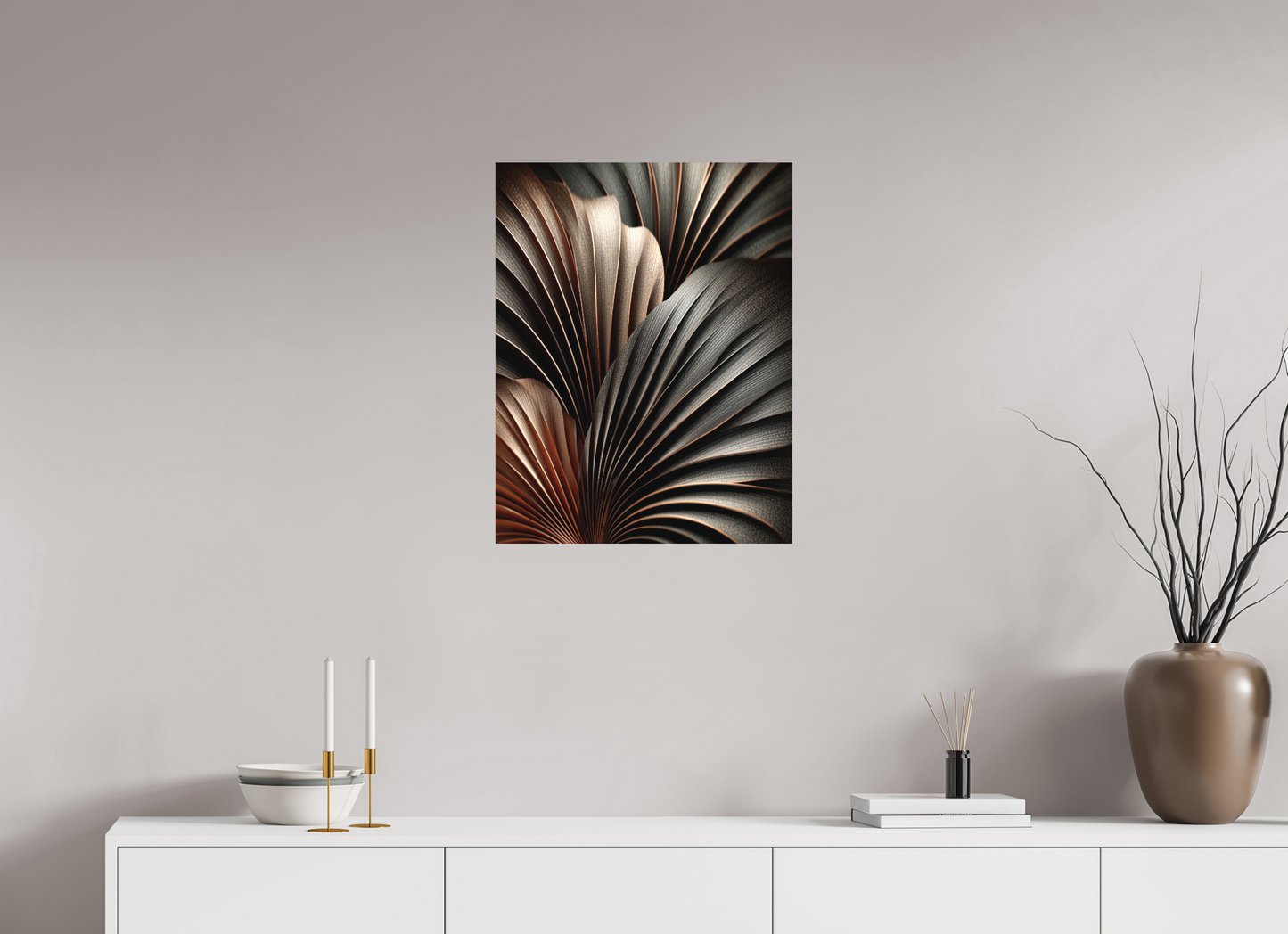20 x 25.7″, Photo Print on Aluminum Backing Dark Leaves