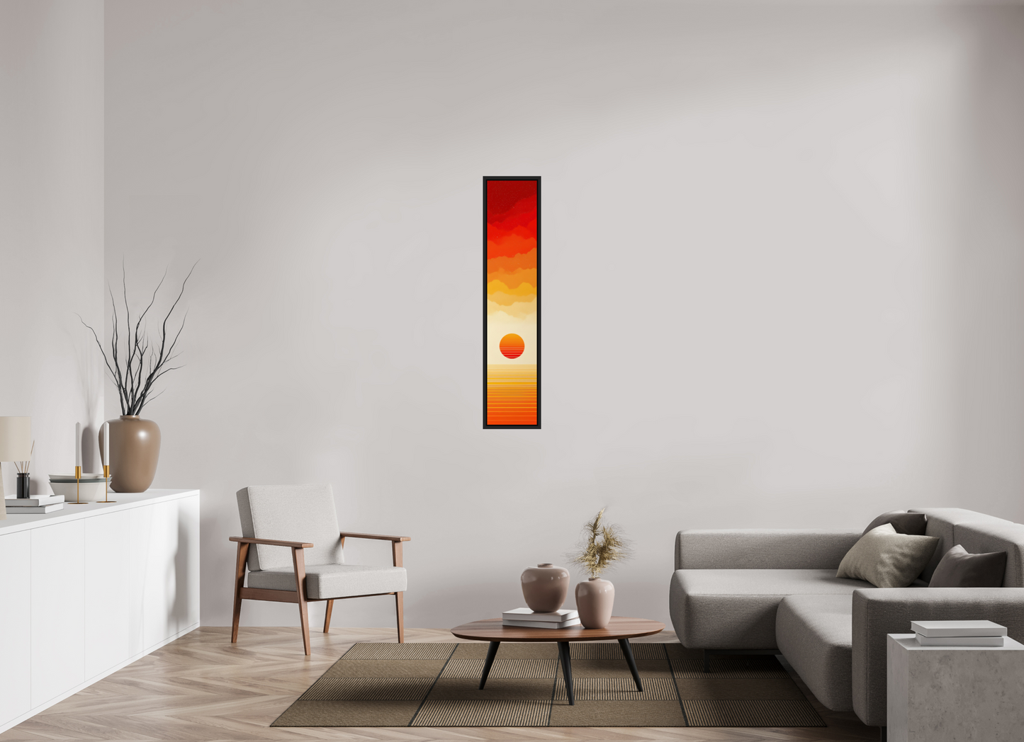 10 x 49.2″, Fine Art Print on Aluminum Dibond with Boarder Desert Mirage