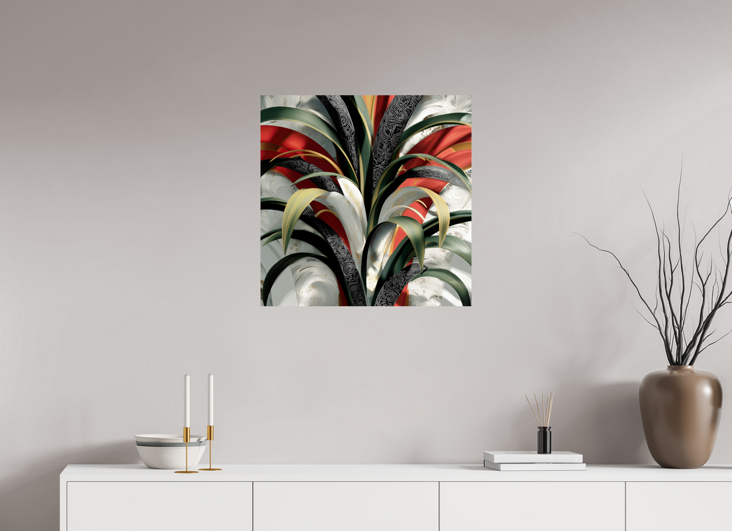 25 x 25″, Fine Art Print On Aluminum Dibond House Plant