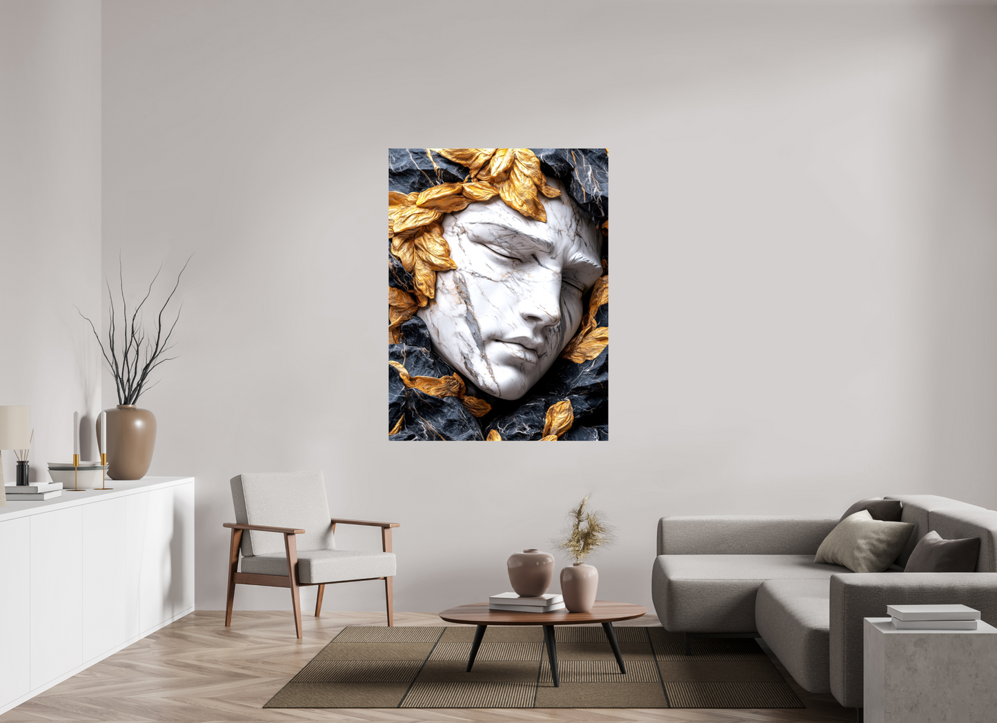45 x 60″, Glossy Canvas Marble Face