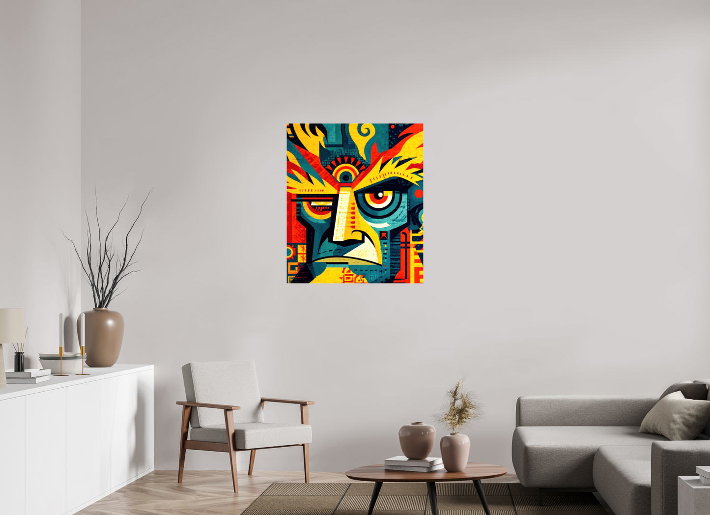 31 x 36.3″, Glossy Canvas Urban Tribal