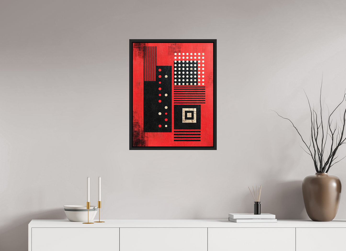 20 x 25.8″, Photo Print on Aluminum Backing with boarder Abstract Barcode 2