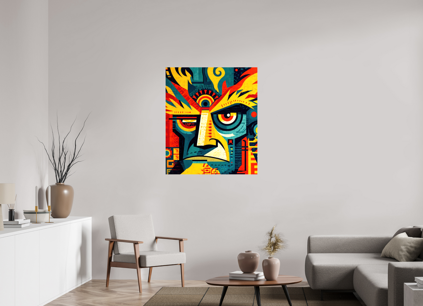 35 x 41″, Glossy Canvas Urban Tribal