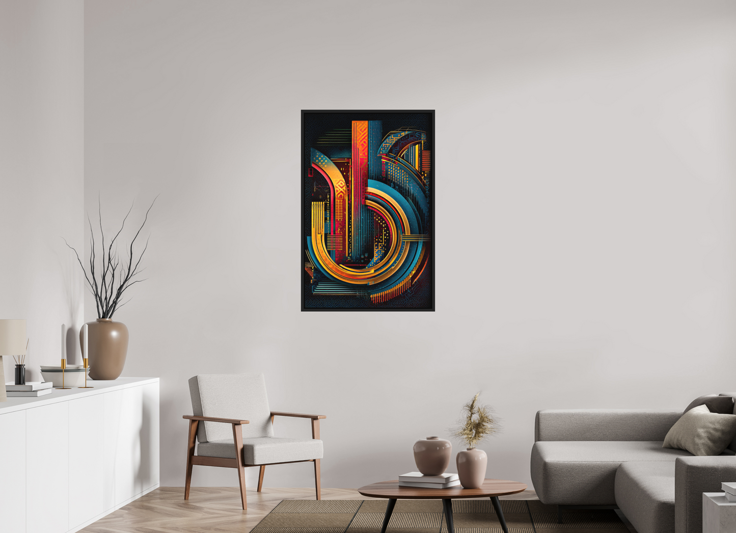 28 x 43.1″, Photo Print on Aluminum Backing with boarder Abstract Jazz