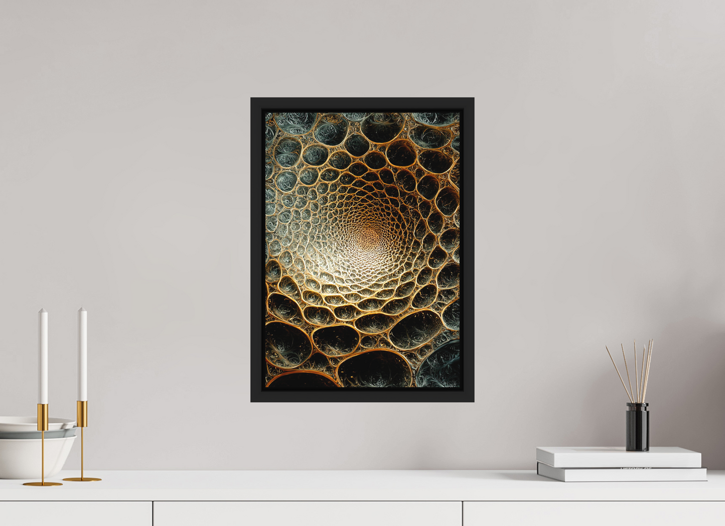 ISO A3 (29,7 x 42 cm), Photo Print on Aluminum Backing with boarder Alien Texture
