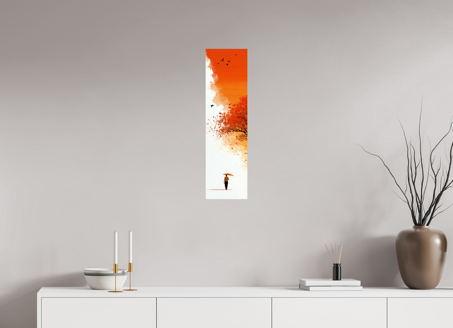 8 x 28.8″, Fine Art Print On Aluminum Dibond Autumn Walk