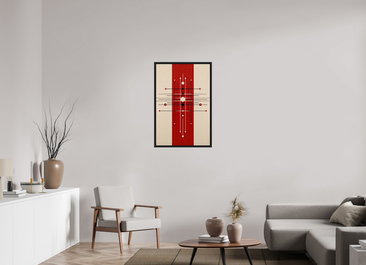24 x 36.4″, Fine Art Print on Aluminum Dibond with Boarder Red Line