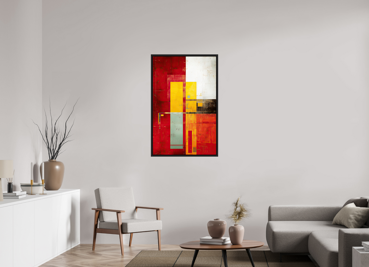 28 x 43.6″, Fine Art Print on Aluminum Dibond with Boarder Modern Rectangle