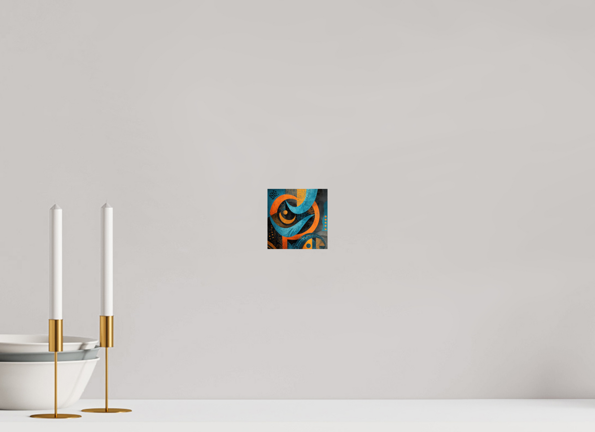 4 x 4″, Fine Art Print On Aluminum Dibond Abstract Tribal 2