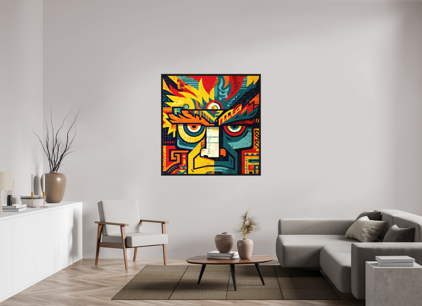 47 x 48″, Photo Print on Aluminum Backing with boarder Urban Tribal 2