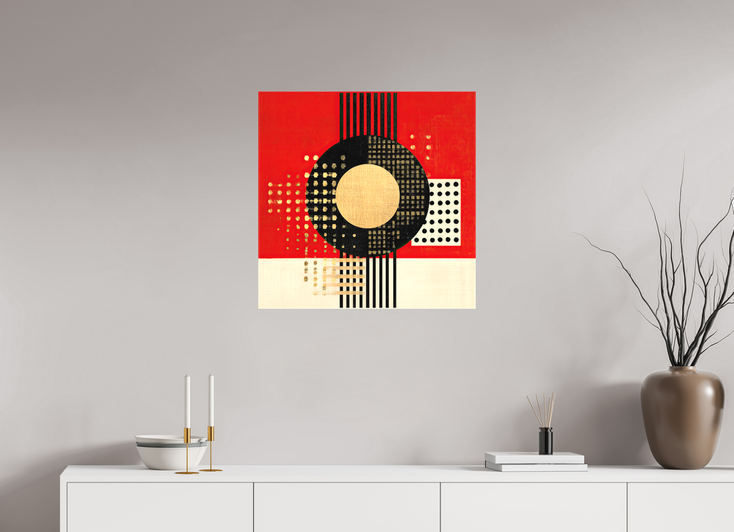 25 x 25″, Textile on Canvas Vinyl
