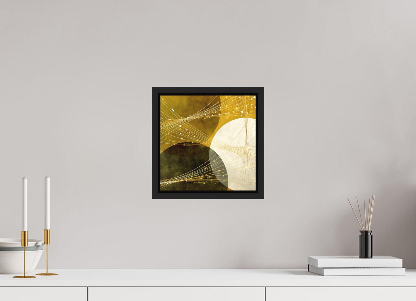 10 x 10″, Photo Print on Aluminum Backing with boarder Lime Circles