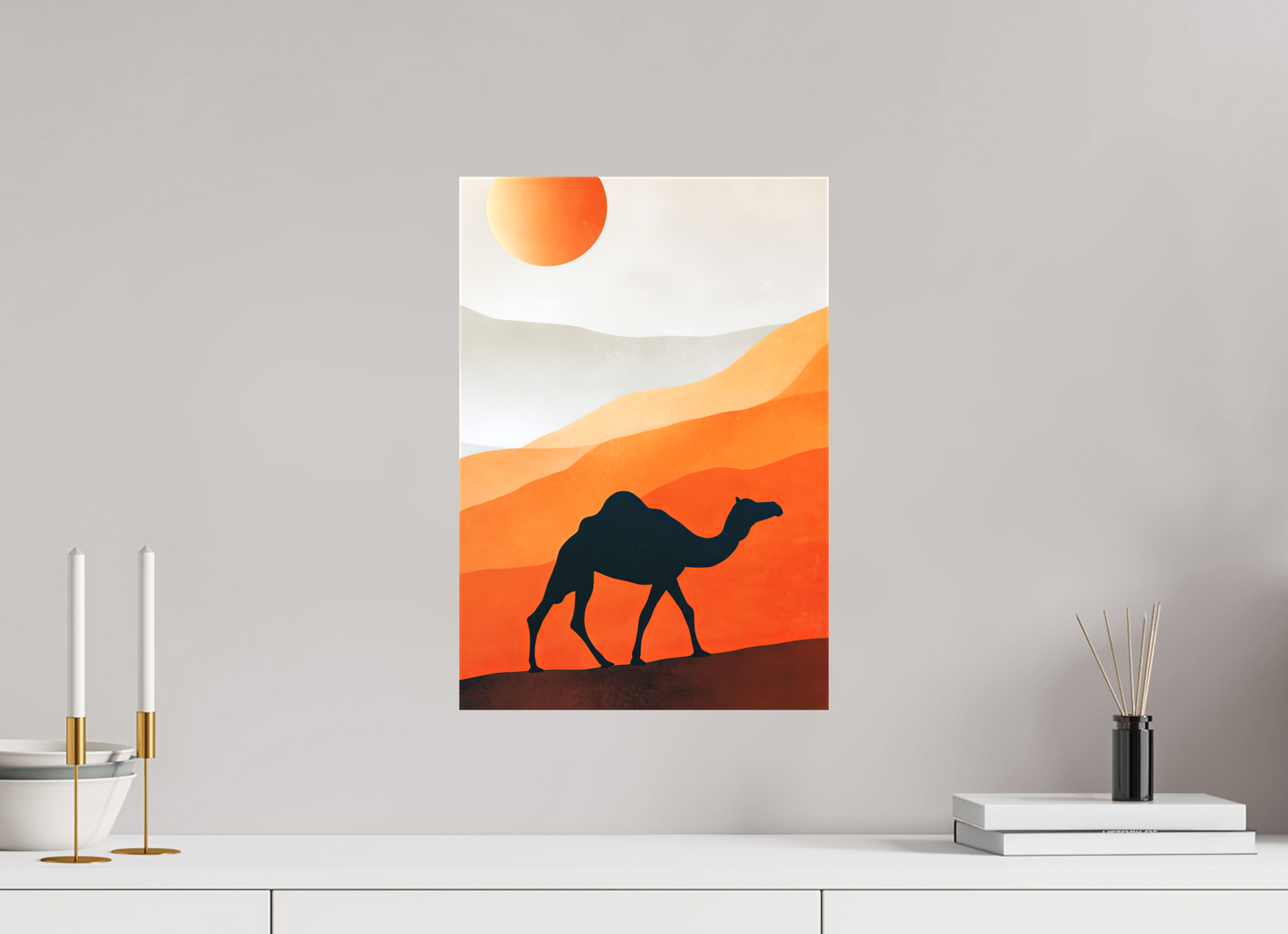 12 x 17.5″, Textile on Canvas Camel