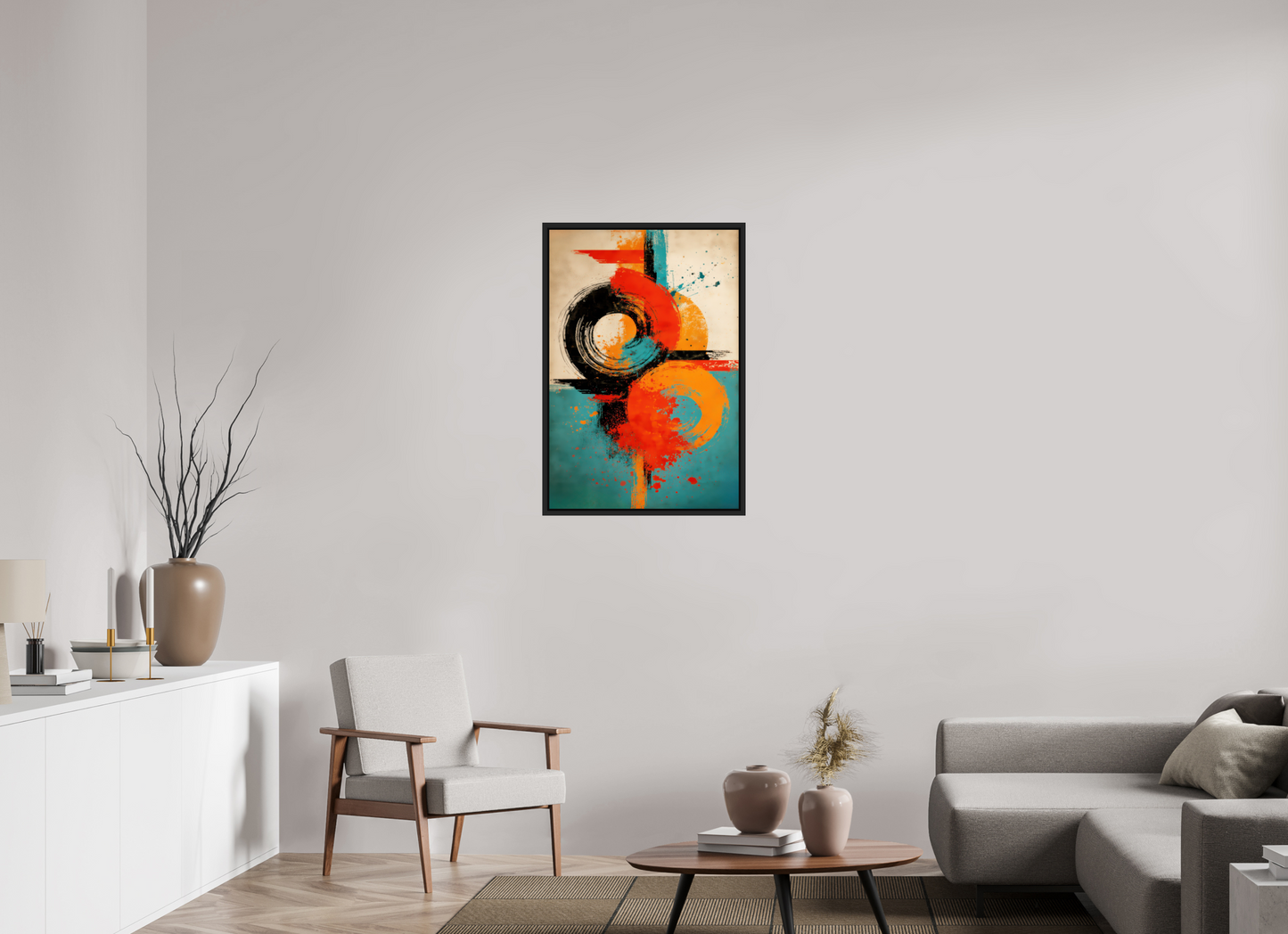 24 x 35.4″, Fine Art Print on Aluminum Dibond with Boarder Abstract Traffic Sign