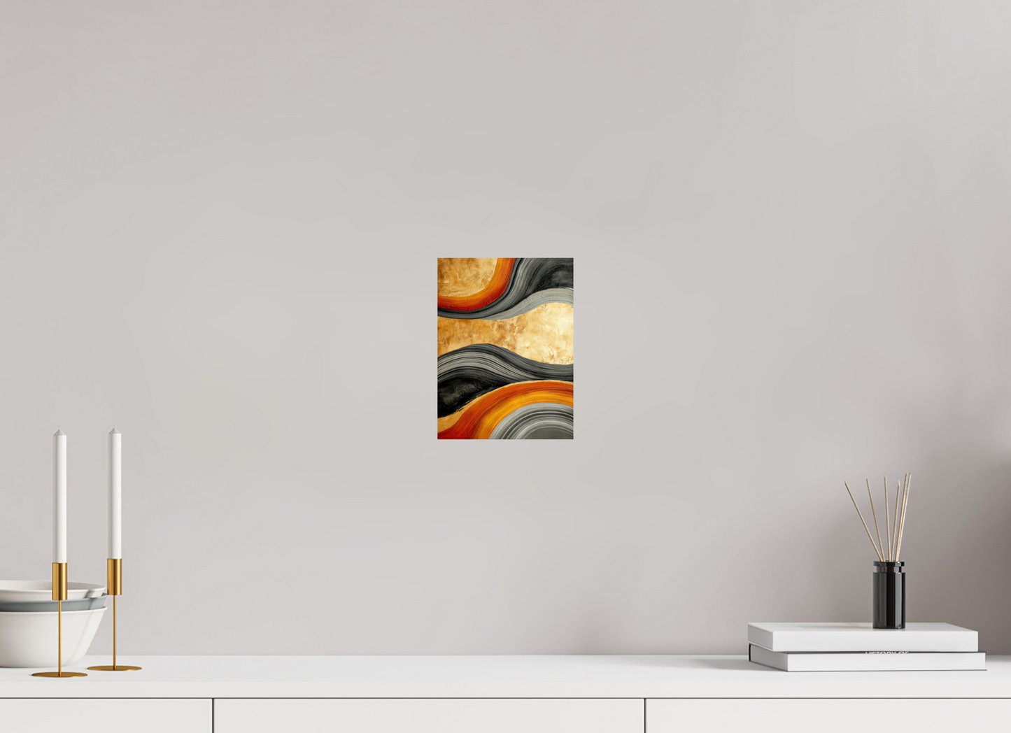 6 x 8″, Fine Art Print On Aluminum Dibond Abstract Gold Geode 3