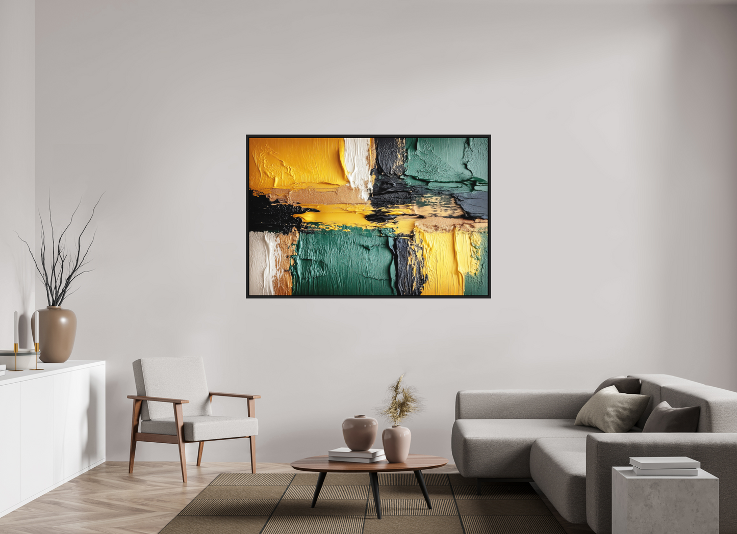 65.1 x 43″, Photo Print on Aluminum Backing with boarder Lux Camo