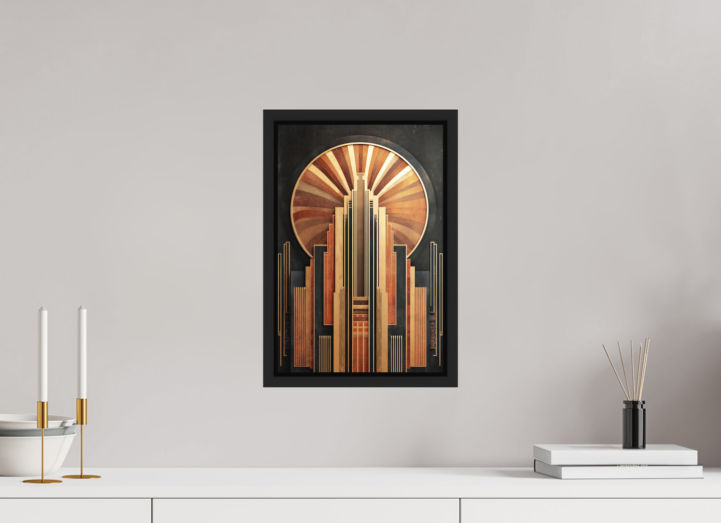 10 x 15″, Photo Print on Aluminum Backing with boarder Art Deco City 1