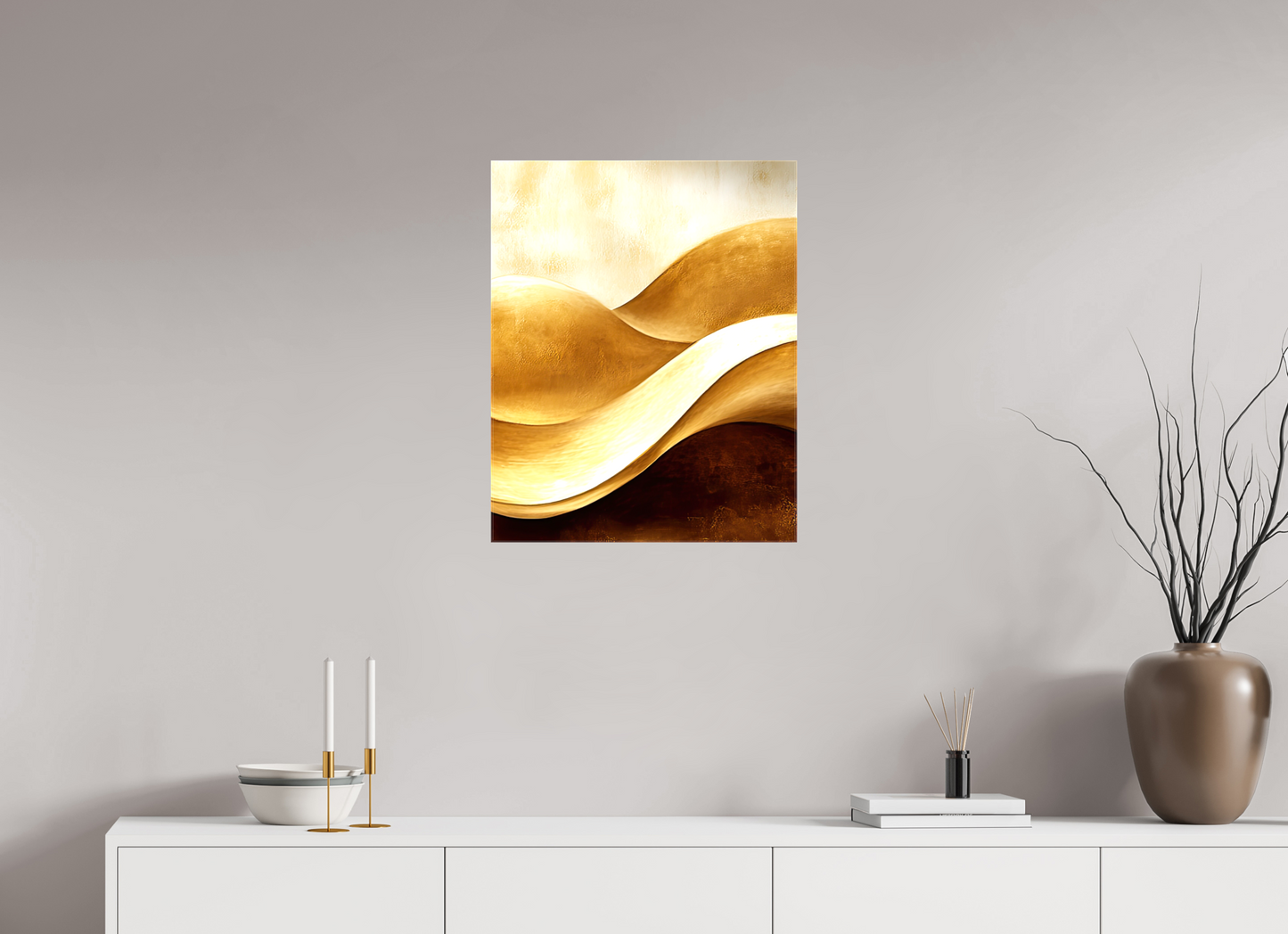 20 x 25″, Glossy Canvas Gold Dunes