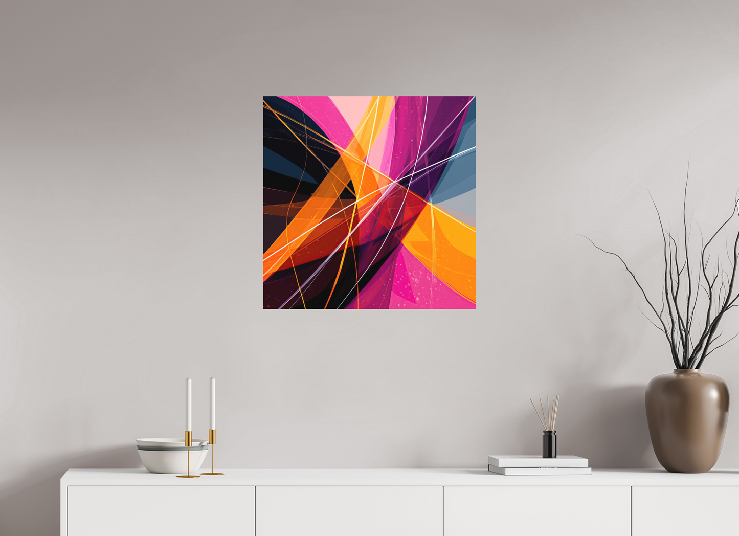 25 x 25″, Photo Print on Aluminum Backing Abstract Candy