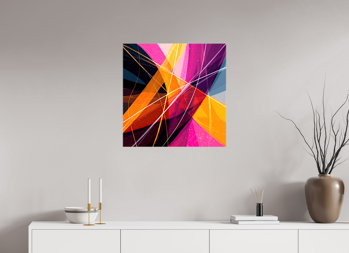 25 x 25″, Glossy Canvas Abstract Candy