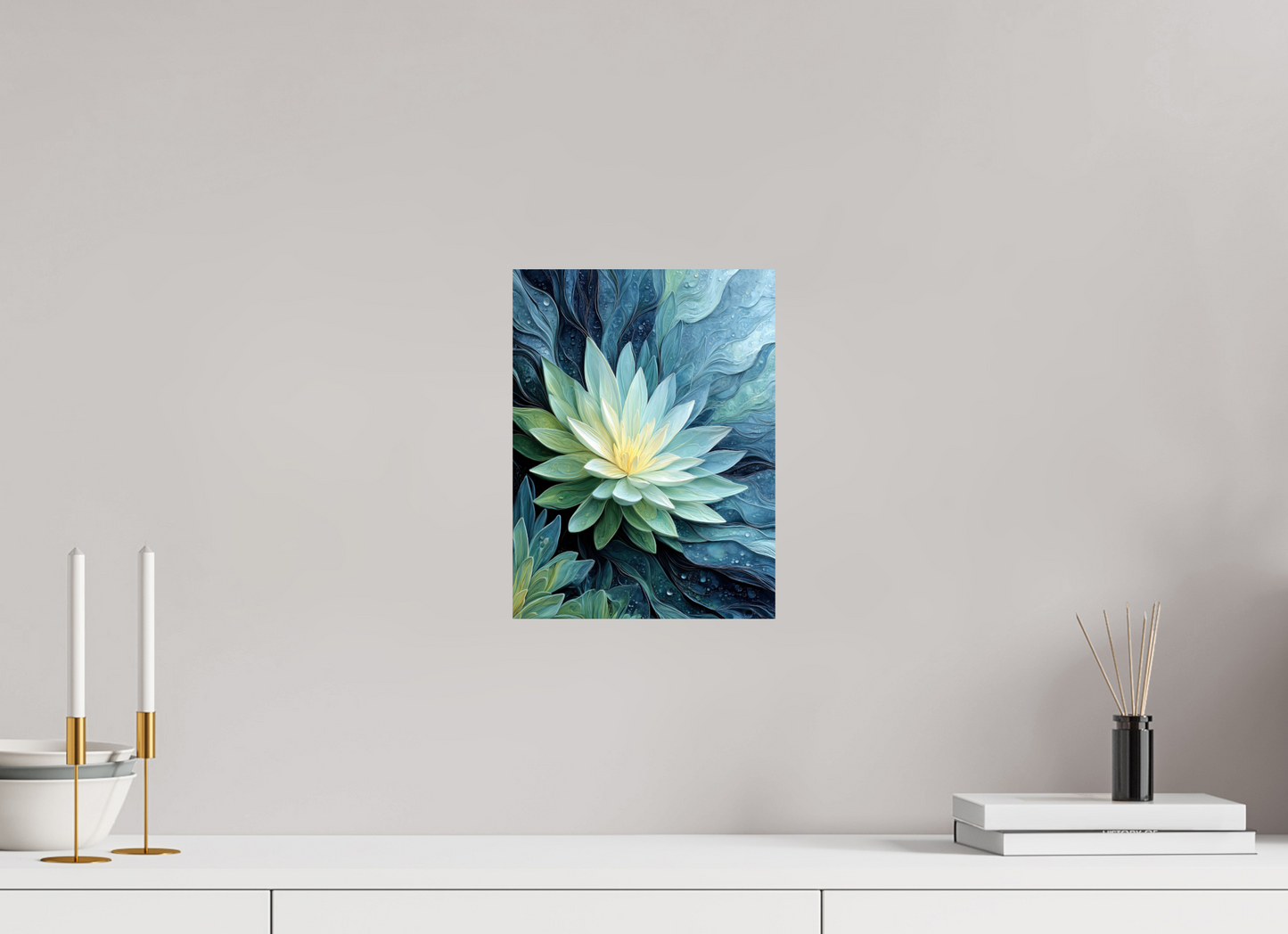 9 x 12″, Fine Art Print On Aluminum Dibond Blue Lily
