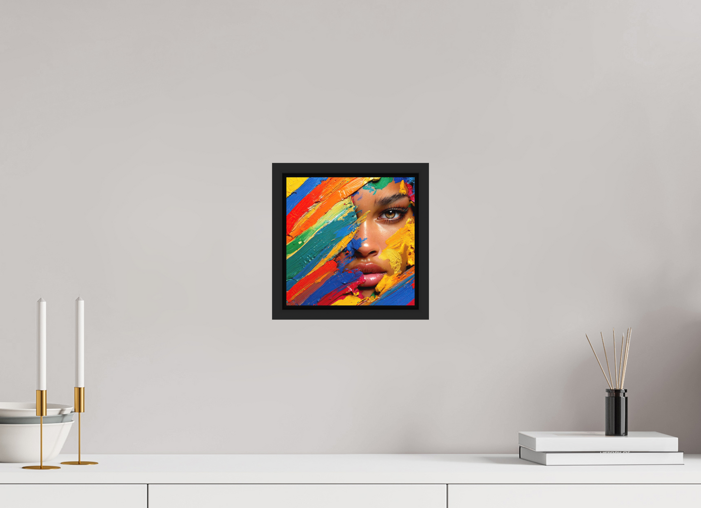 8 x 8″, Photo Print on Aluminum Backing with boarder Paintress