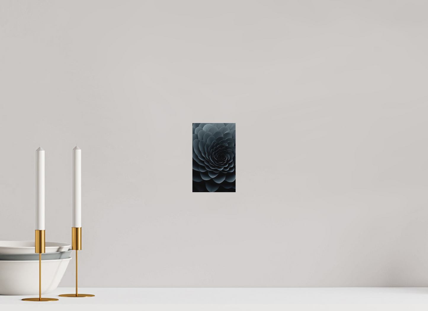4 x 6.4″, Photo Print on Aluminum Backing Dark Flower