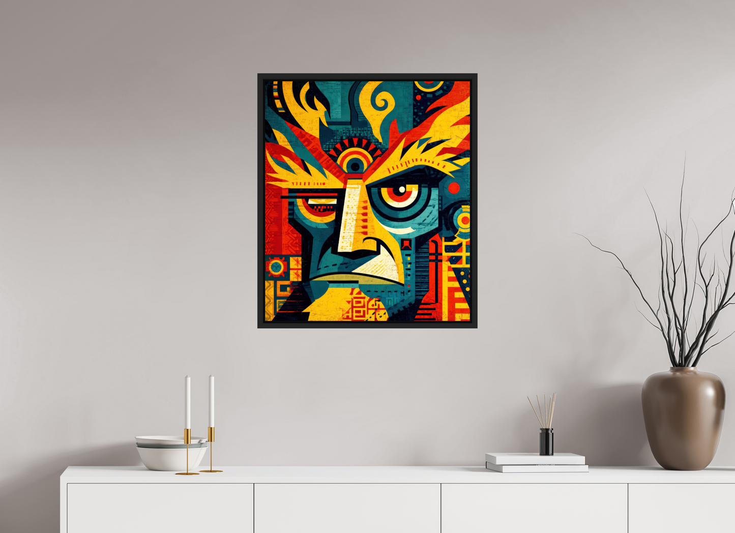 24 x 28.1″, Fine Art Print on Aluminum Dibond with Boarder Urban Tribal