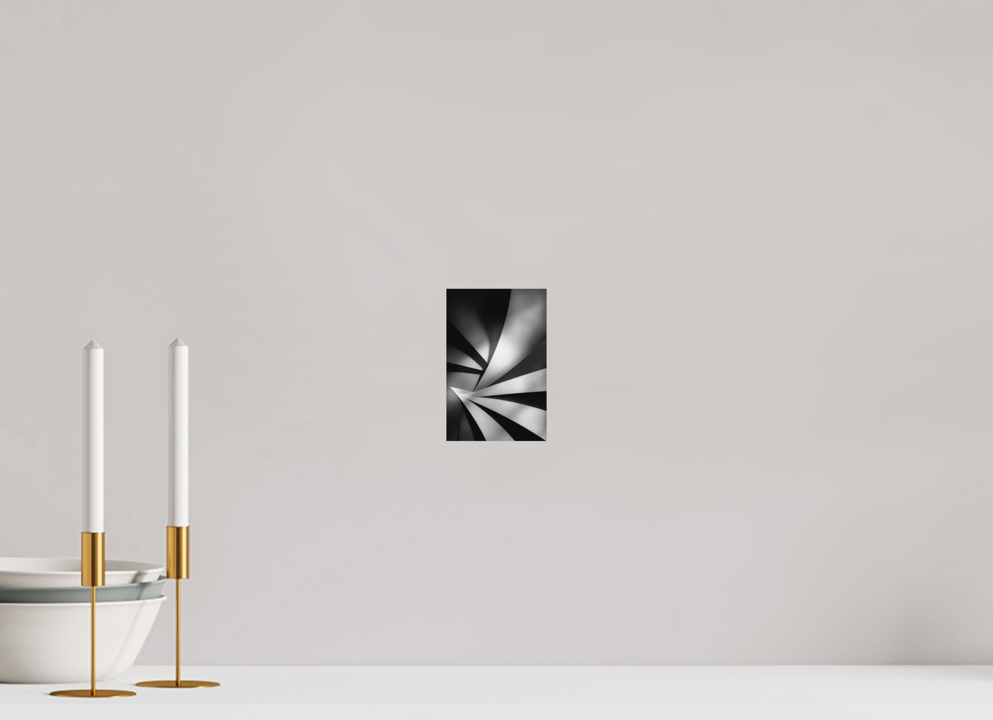 4 x 6.1″, Photo Print on Aluminum Backing Abstract B&W 2