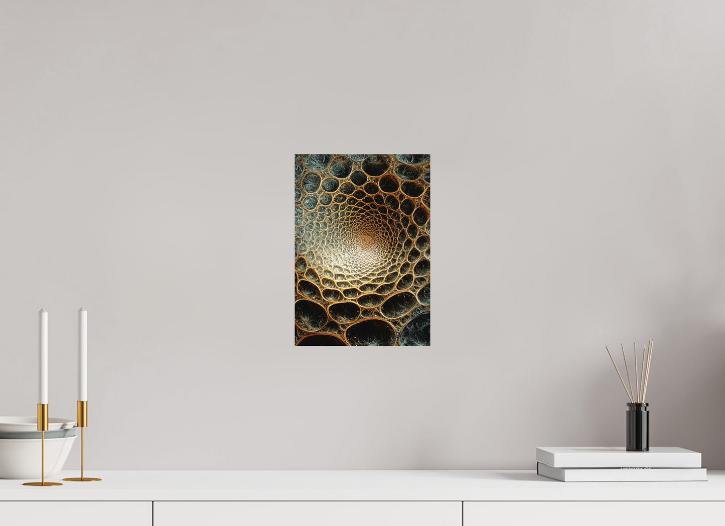 ISO A4 (21 x 29,7 cm), Photo Print on Aluminum Backing Alien Texture
