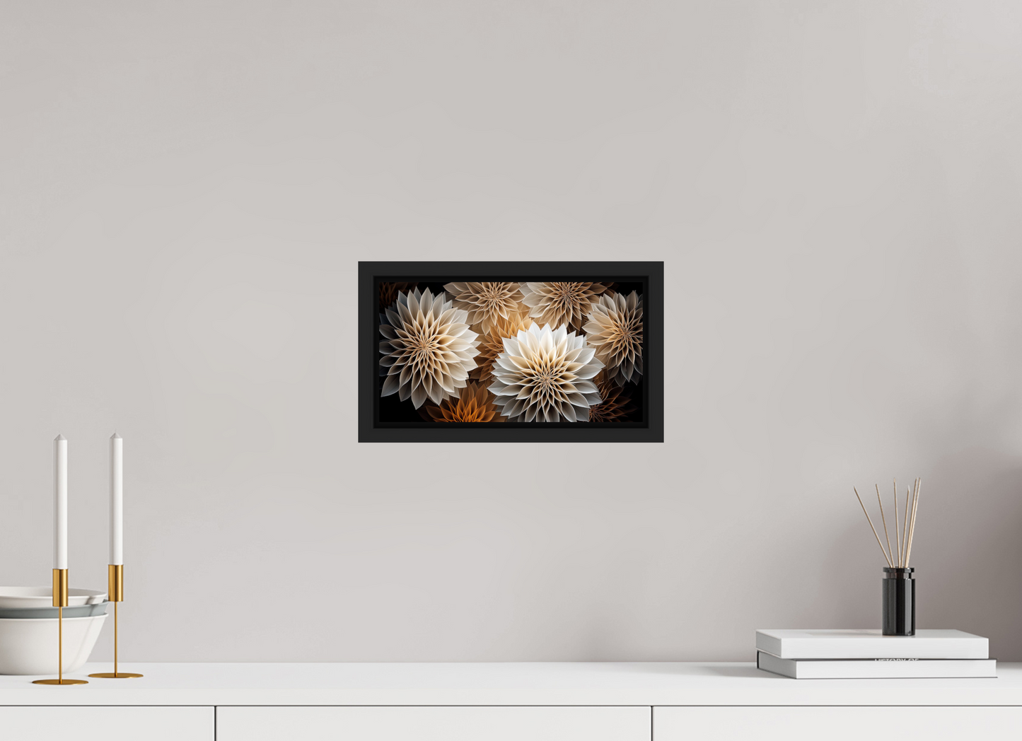 11.3 x 6″, Fine Art Print on Aluminum Dibond with Boarder Pollen Flowers