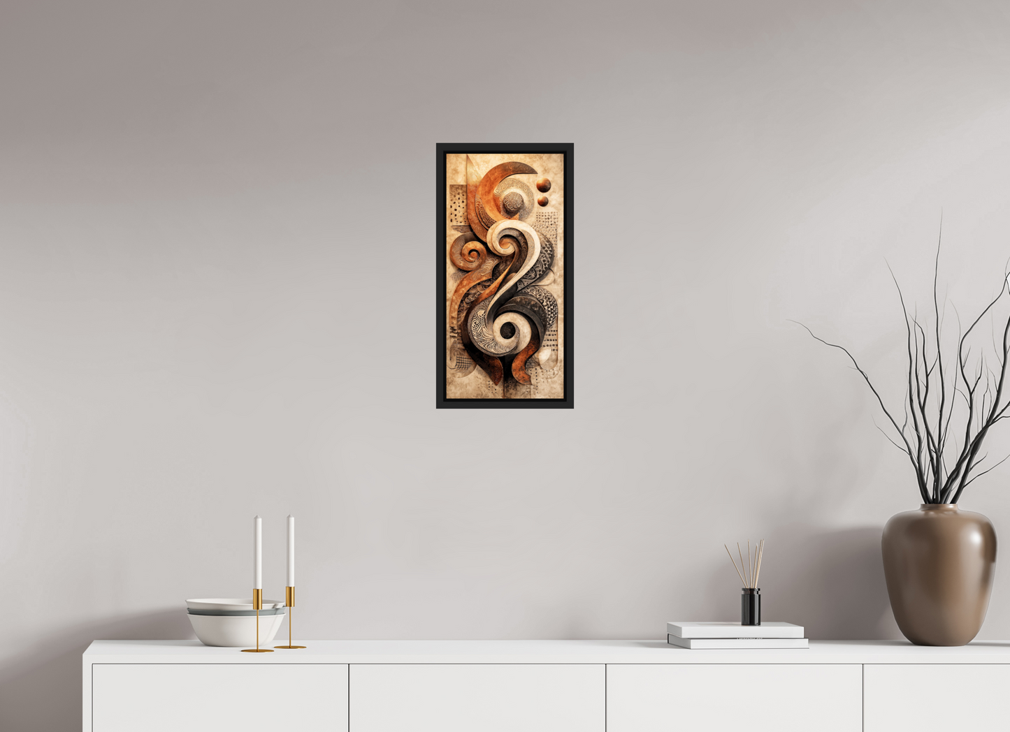 10 x 20.9″, Fine Art Print on Aluminum Dibond with Boarder Abstract Shapes 2