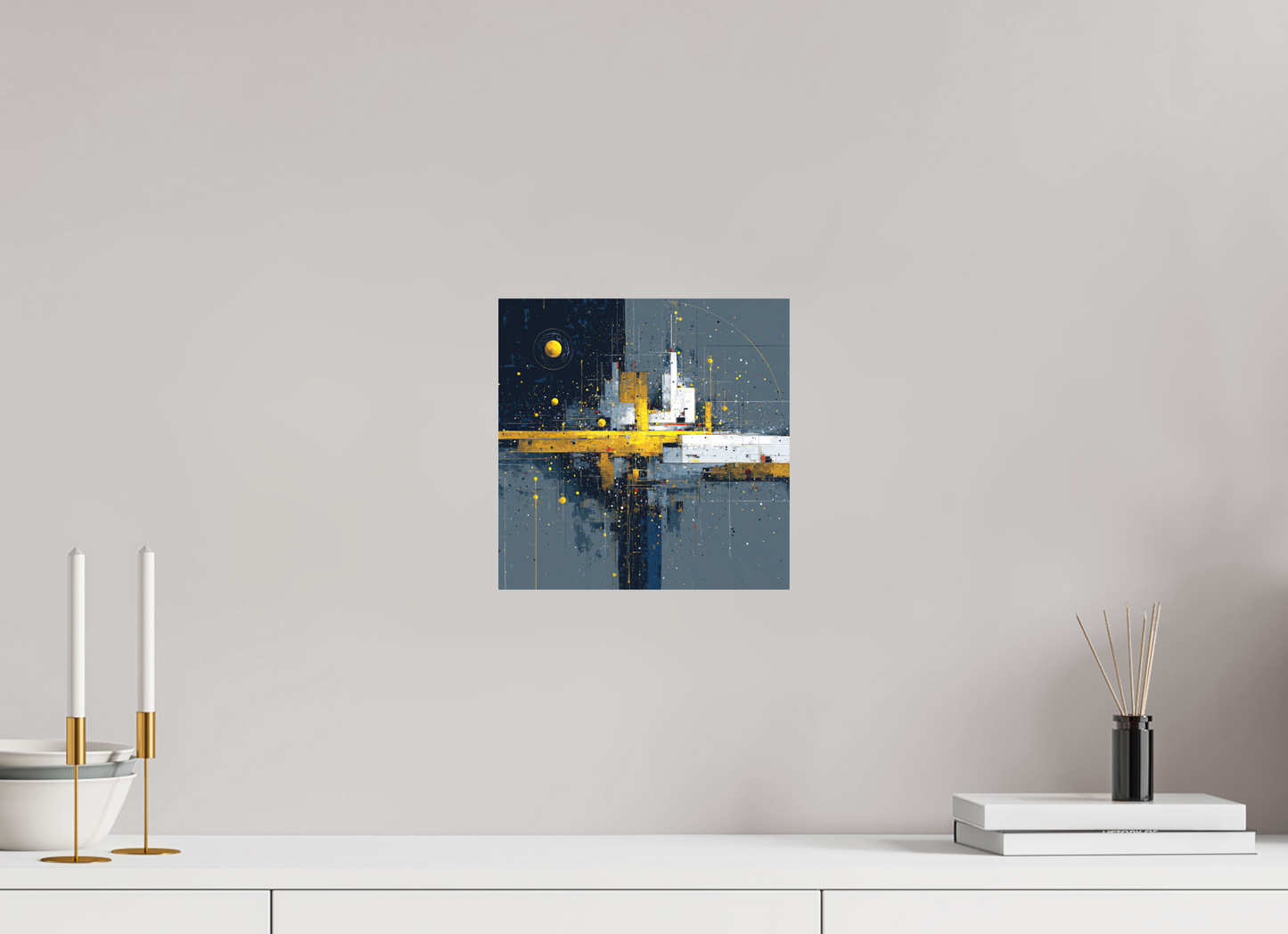 10 x 10″, Photo Print on Aluminum Backing Abstract City