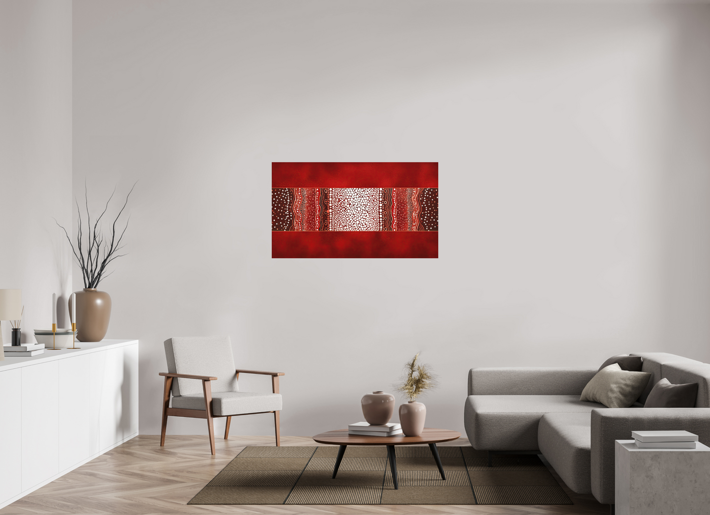 48.5 x 28″, Photo Print on Aluminum Backing Red Layers 1