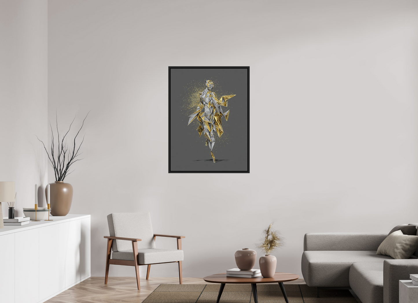 30 x 40″, Fine Art Print on Aluminum Dibond with Boarder Abstract Woman