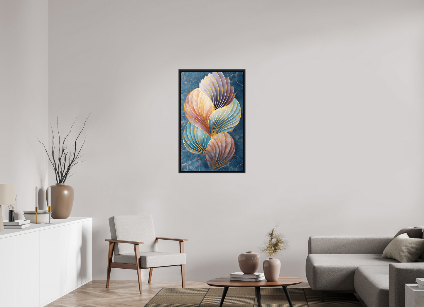 24 x 38.3″, Photo Print on Aluminum Backing with boarder Shells