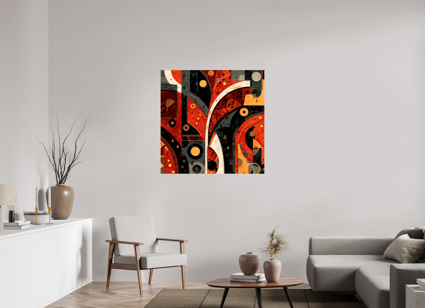 40 x 40″, Fine Art Print On Aluminum Dibond Abstract Chaos