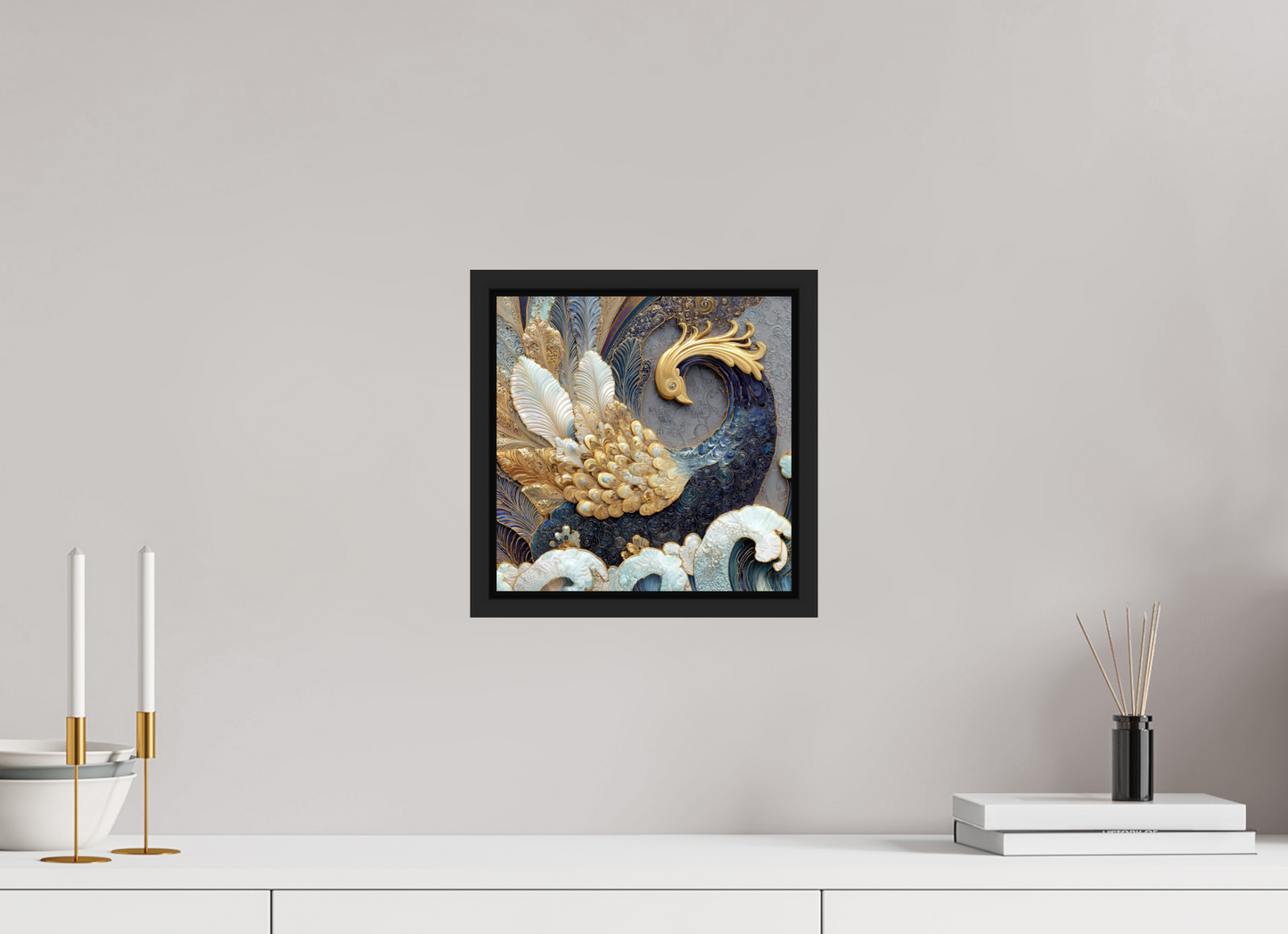 10 x 10″, Fine Art Print on Aluminum Dibond with Boarder Swan 2