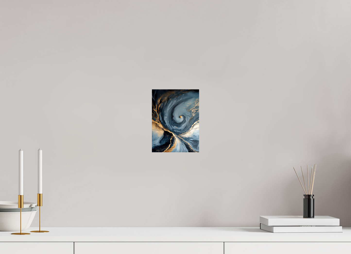 6 x 8″, Fine Art Print On Aluminum Dibond Abstract Ocean Gold