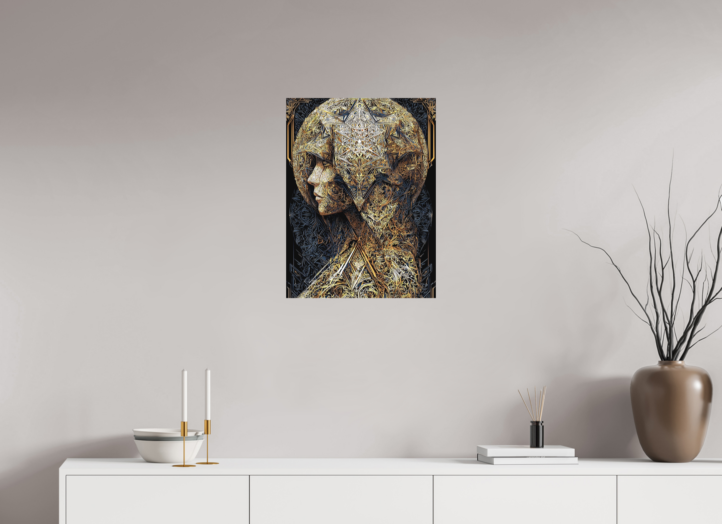 18 x 24″, Photo Print on Aluminum Backing Art Deco Woman
