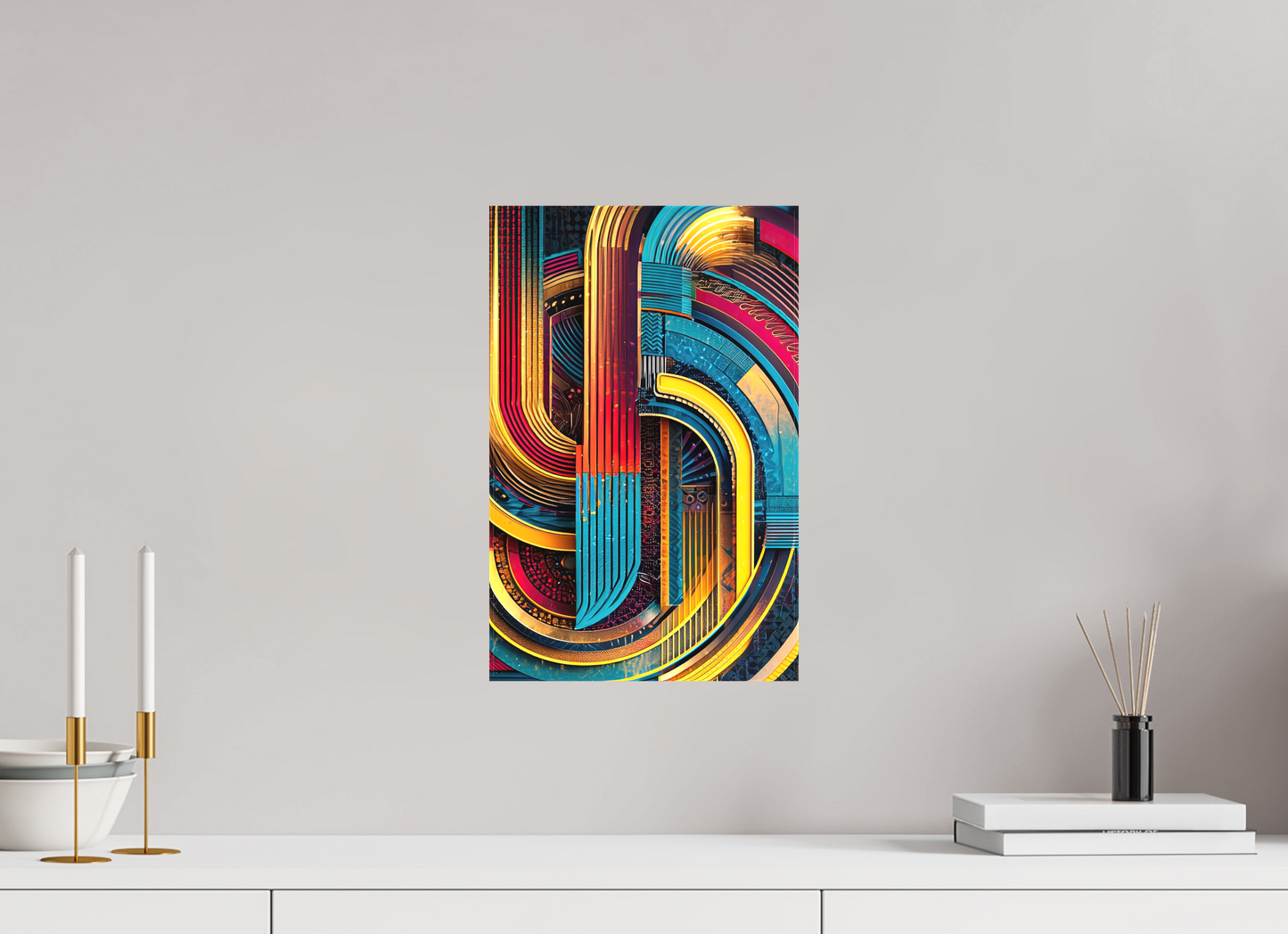 10 x 15.6″, Textile on Canvas Abstract Jazz 2