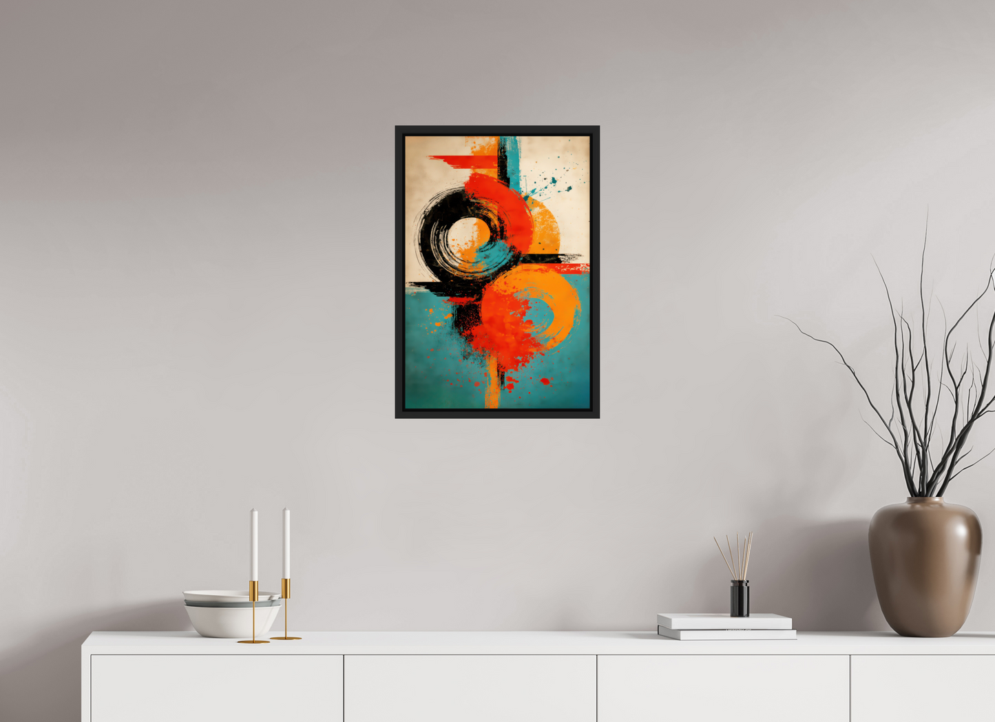16 x 23.6″, Fine Art Print on Aluminum Dibond with Boarder Abstract Traffic Sign