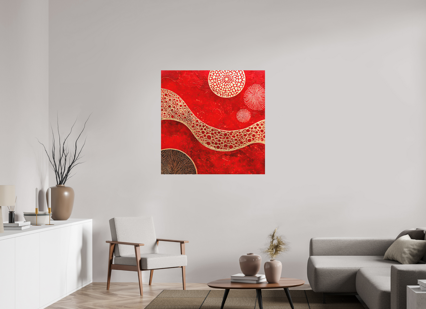 40 x 40″, Photo Print on Aluminum Backing Blood Cells