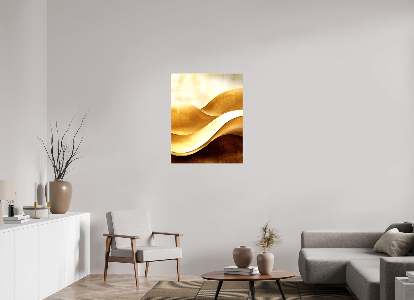 28 x 35.1″, Glossy Canvas Gold Dunes