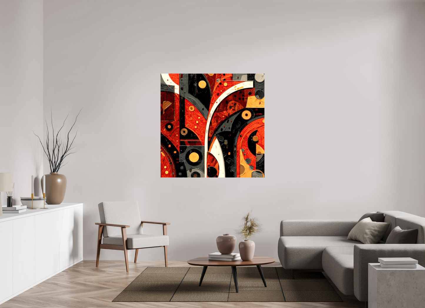 50 x 50″, Glossy Canvas Abstract Chaos