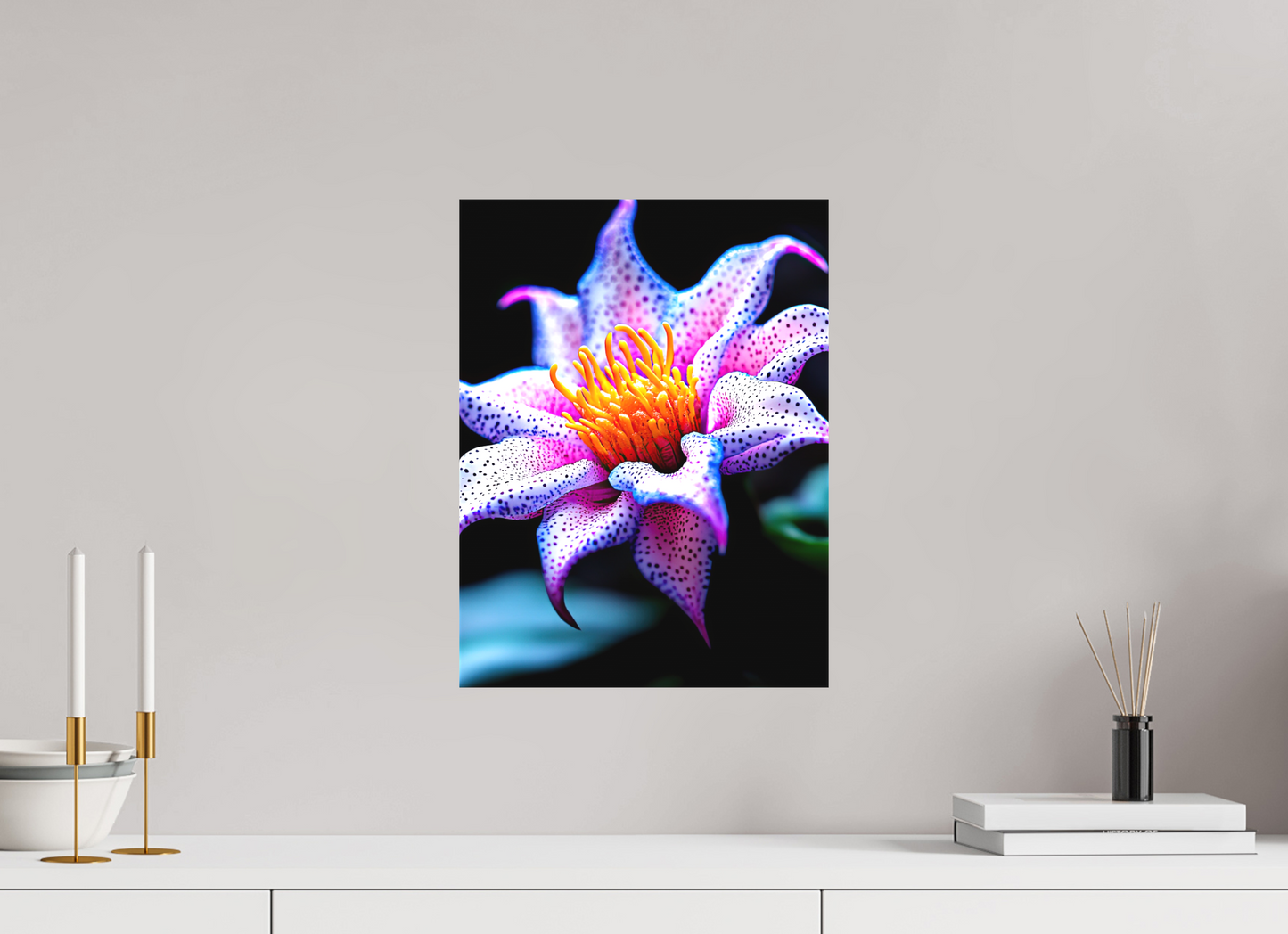 12 x 16″, Textile on Canvas Cotton Candy Flower