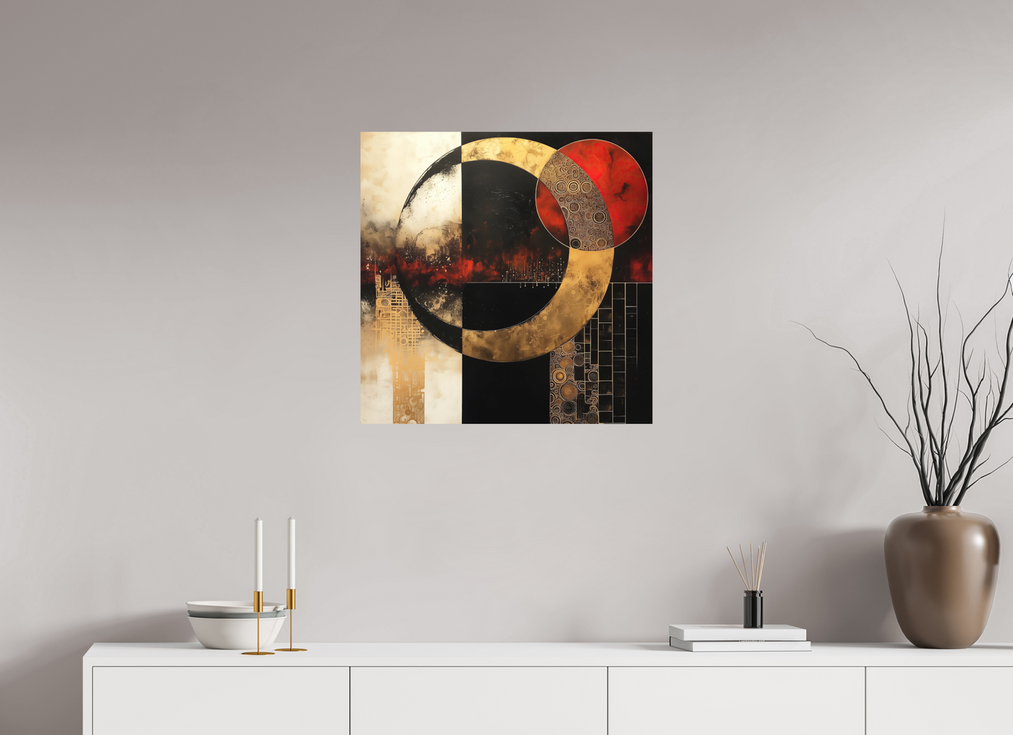 25 x 25″, Photo Print on Aluminum Backing Gold Blood Moon