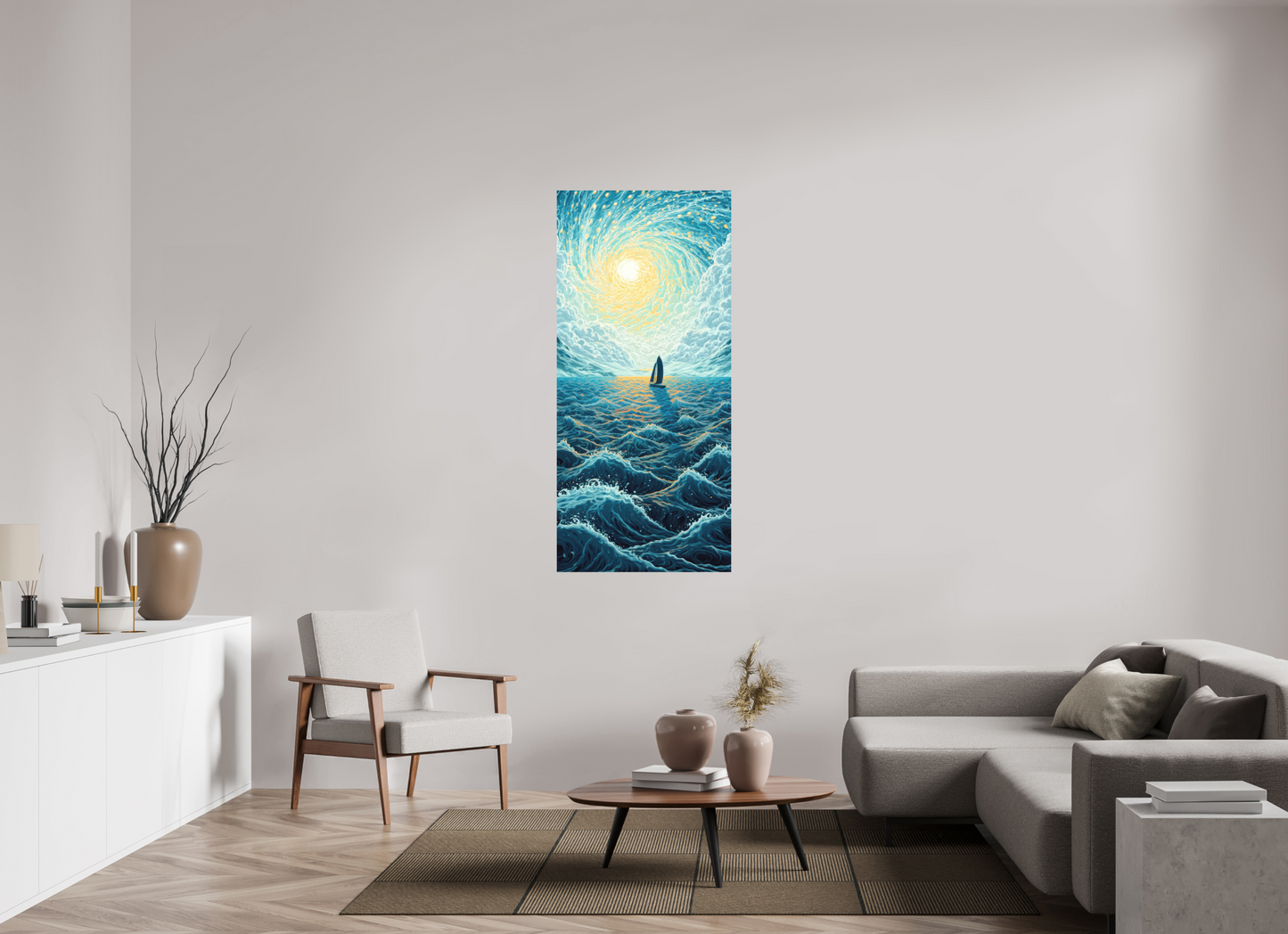 28 x 61.3″, Photo Print on Aluminum Backing Sail to the Sun